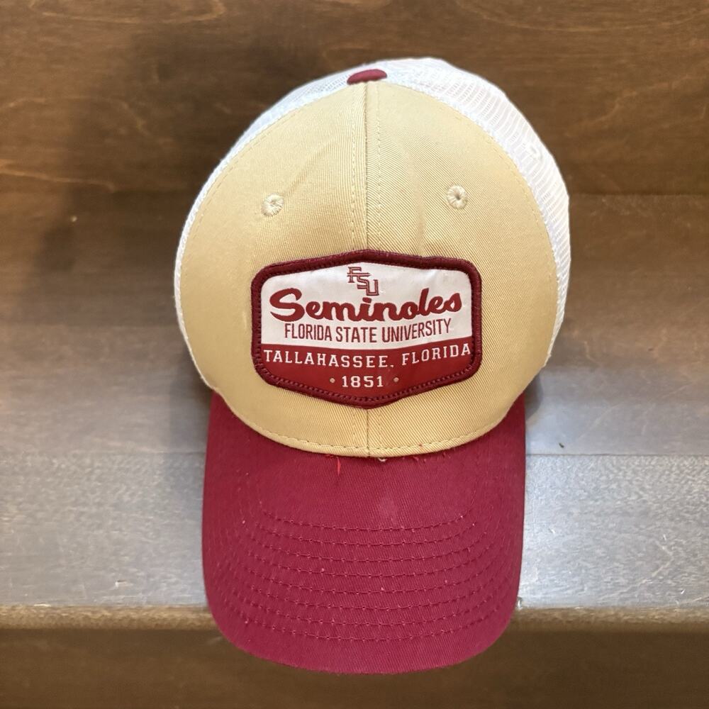 FSU Florida State Seminoles‎ Trucker Hat Cap Gold Red Top Of The World Strapback